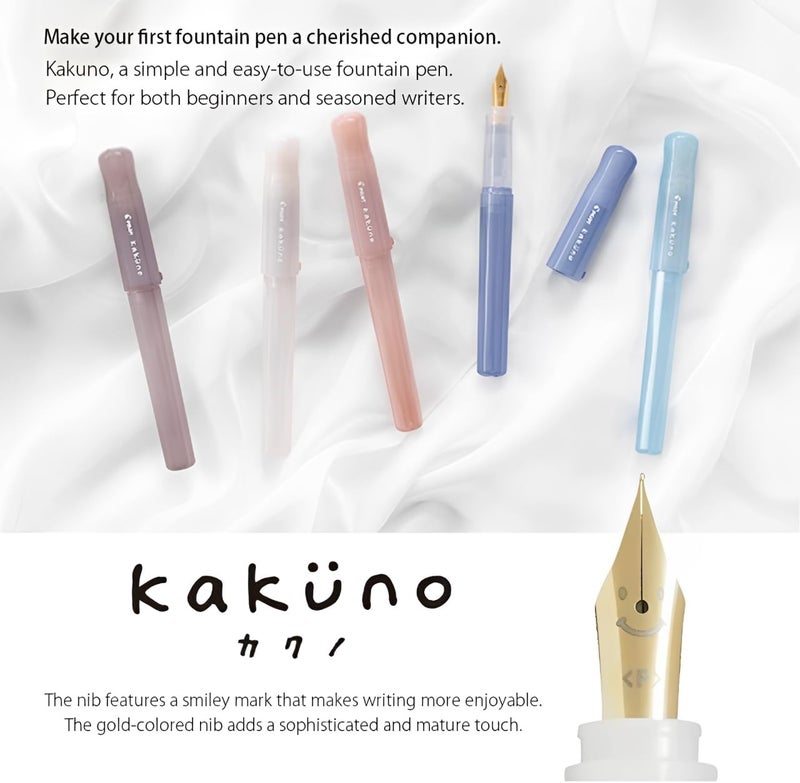 PILOT Fountain Pen, Kakuno, Madoromi Color Series, Fine Nib, Blue, PFKA-1MDLF - Image 5